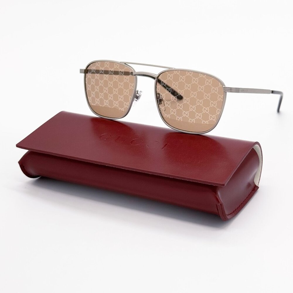 NEW GUCCI SUNGLASSES SILVER UNISEX EYEWEAR GUCCI GG1881S 004 - Picture 3 of 10